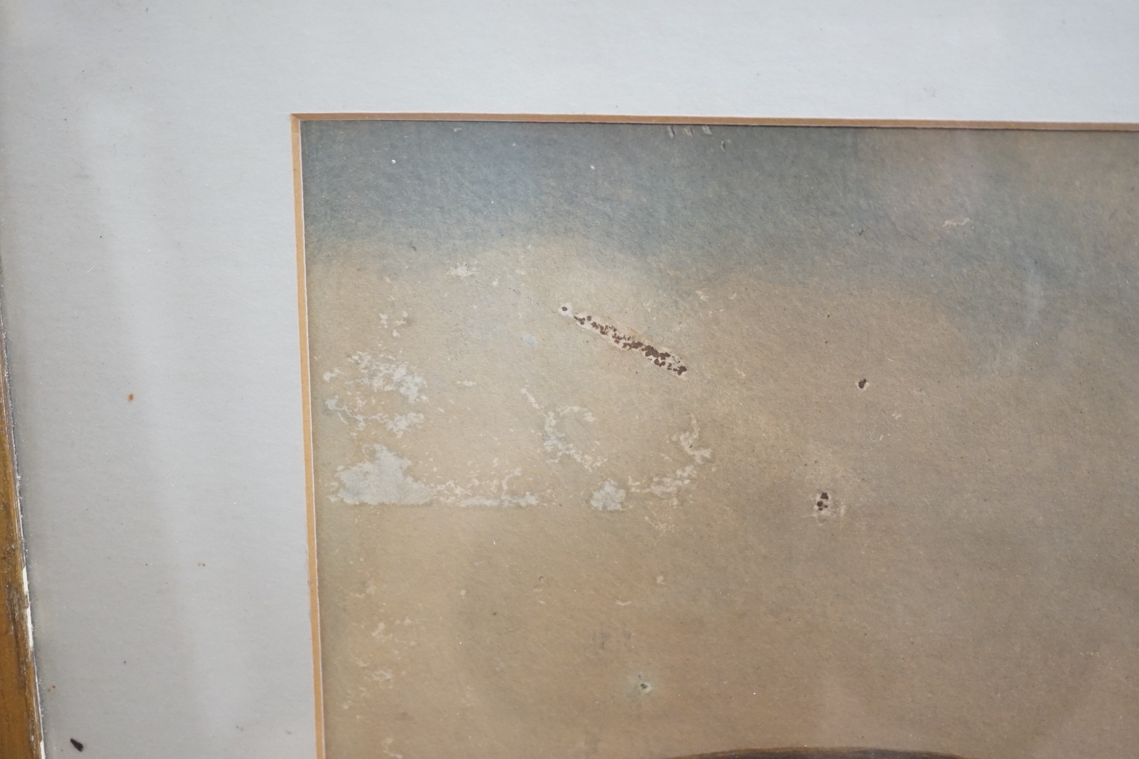 Mary Morland after Raphael, watercolour, study of an angel, signed and dated 1823, 42 x 53cm (a.f.), maple framed